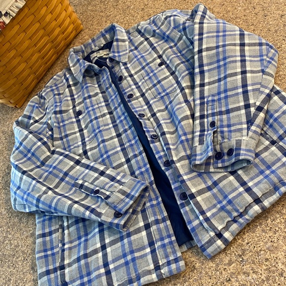 L.L. Bean Jackets & Blazers - L.L. Bean Plaid Shacket Shirt Jacket Quilted Lining Button Up Primaloft Large